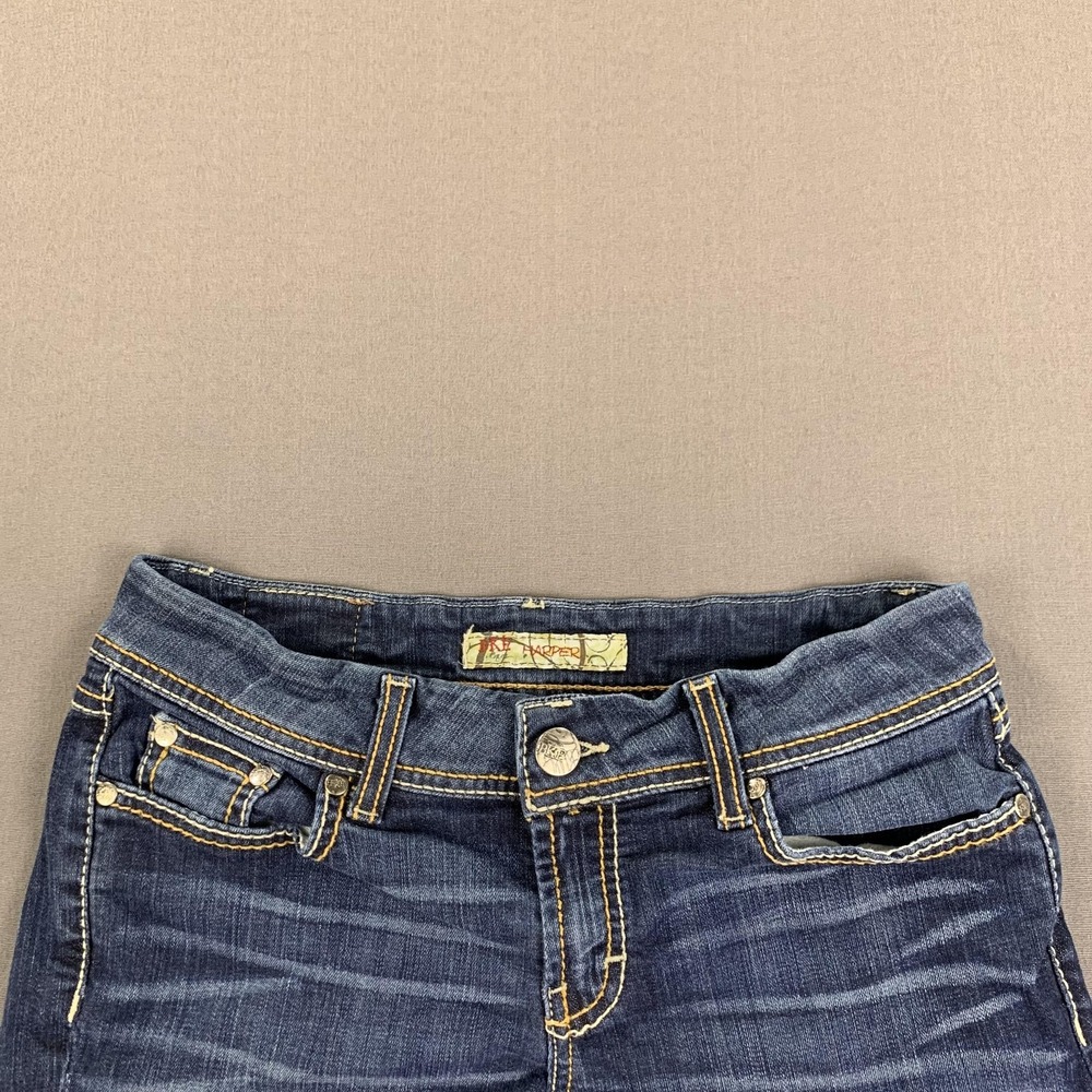 BKE Denim Short Women 28 (30) Blue Harper Distress Raw Hem Frayed Cutoff Stretch - Picture 4 of 16